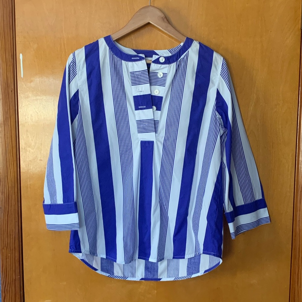 J. Crew bold striped 100% cotton tunic